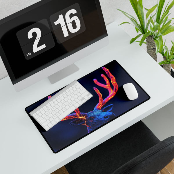 Lava Antlers of Cosmic Deer (Edition II) — XXL Gaming Desk Mat — Gaming & Workspace Desk Setup View