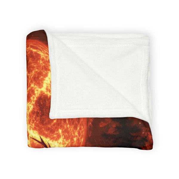Lava Antlers of Cosmic Deer Plush Fleece Throw Blanket