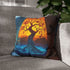 Lava Lamp Shaped Like Tree — Double-Sided Cushion Cover — Sofa & Armchair Living Room Lifestyle View