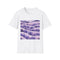 Provence Lavender Fields Seamless Pattern (Edition II) — Graphic Cotton T-Shirt — Front Graphic Print View