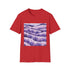 Provence Lavender Fields Seamless Pattern (Edition II) — Graphic Cotton T-Shirt — 100% Ring-Spun Cotton Fabric & Print Detail