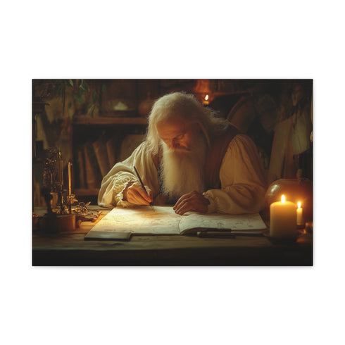 Leonardo Da Vinci in His Renaissance — 24×16 Canvas Wall Art — Front Gallery-Wrapped Canvas View