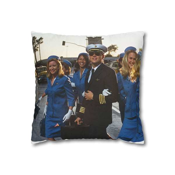 Leonardo Dicaprio Catch Me If You Can Pilot — 40×40 Cushion Cover — Front 40×40 cm Square Cushion View
