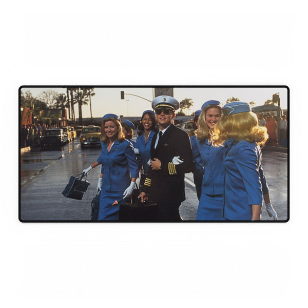 Leonardo Dicaprio Catch Me If You Can Pilot — XXL Gaming Desk Mat — Full Top-Down Artwork View