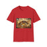Levitating Crystals Forming an Eye Graphic Unisex Softstyle T-Shirt - Red Variant