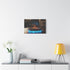 Levitating Tree with Glowing Roots (Edition IV) — 24×16 Canvas Wall Art — Living Room Wall Lifestyle View