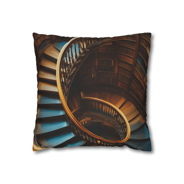 Library with Infinite Spiral Staircase (Edition II) — Double-Sided Cushion Cover — Front Double-Sided Cushion View