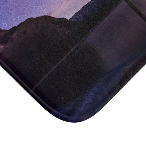 Lifelightlens Astro Minnewanka Tree Luxury Memory Foam Bath Mat - Microfibre Texture Close-Up