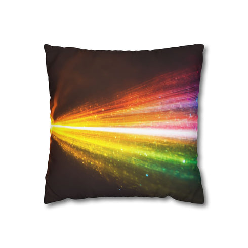 Light Spectrum Splitting from Rose — 40×40 Cushion Cover — Front 40×40 cm Square Cushion View