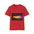 Light Spectrum Splitting from Rose — Graphic Cotton T-Shirt — 100% Ring-Spun Cotton Fabric & Print Detail