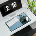 Lighthouse on Floating Rock — XL Gaming Desk Mat — Gaming & Workspace Desk Setup View