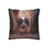 Lightning Orb Suspended in Canyon — 40×40 Cushion Cover — Sofa & Living Room Lifestyle View