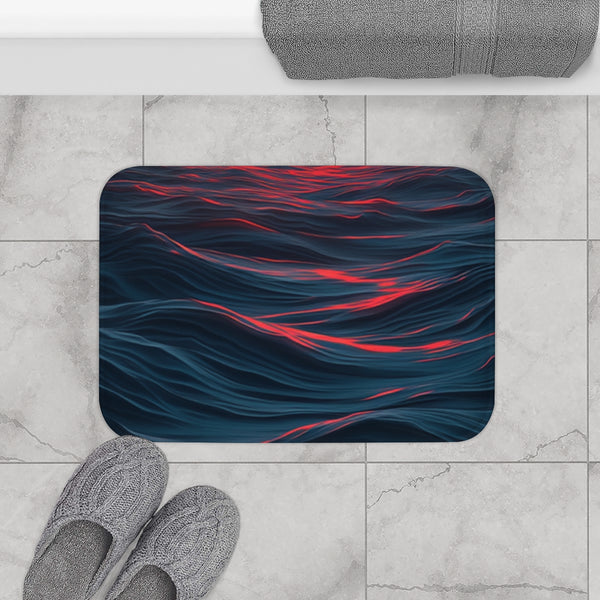 Limbo Hl the Image Is an Abstract Digital Illustration — 61×43 Memory Foam Bath Mat — Modern Bathroom Floor Lifestyle View