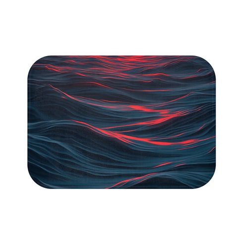 Limbo Hl the Image Is an Abstract Digital Illustration — 61×43 Memory Foam Bath Mat — Top-Down Velvet Microfibre Artwork View