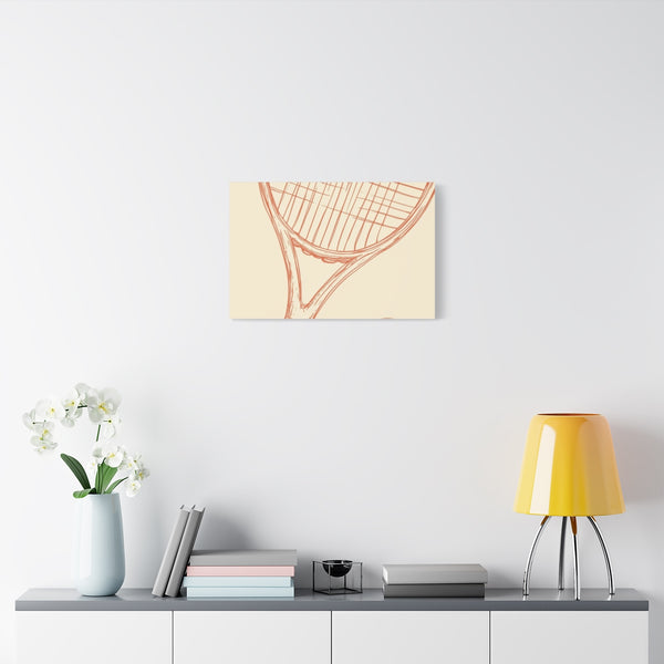 Lincroli Create a Simple Hand Drawn Illustration Logo for Tenni — Stretched Canvas Wall Art — Living Room Wall Lifestyle View