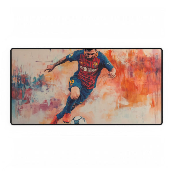 Lionel Messi Barcelona Dribbling (Edition II) — XXL Gaming Desk Mat — Full Top-Down Artwork View