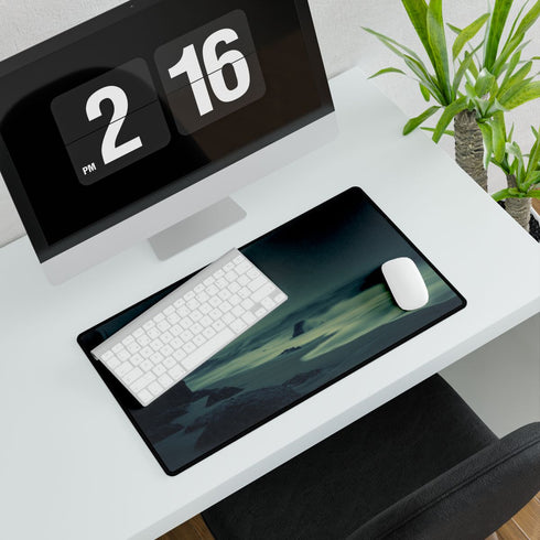 Lunar Eclipse Seen from Alien Beach — XXL Gaming Desk Mat — Gaming & Workspace Desk Setup View