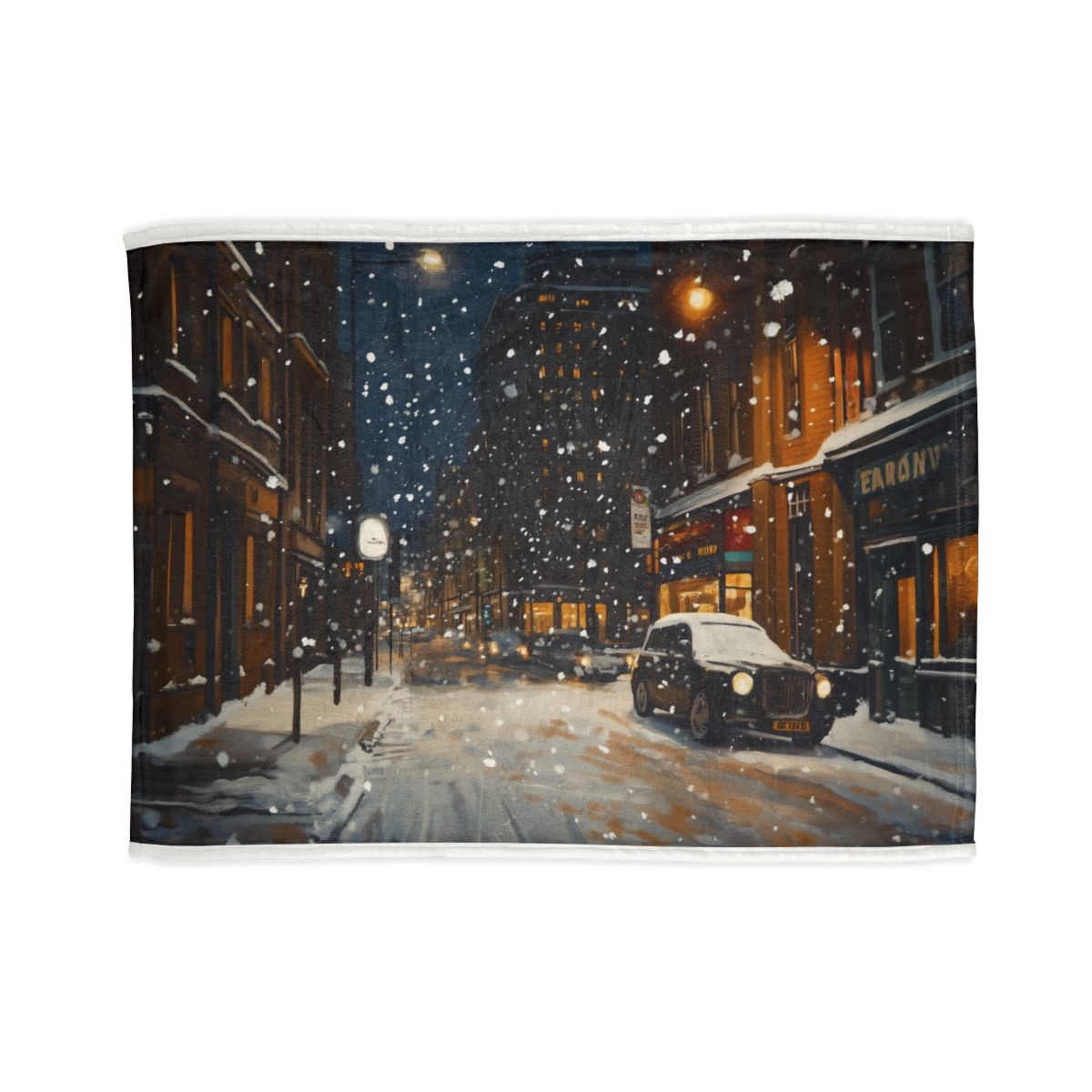 "Luxury London Snow Night Cover"