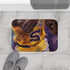 Magic Johnson Painting — 61×43 Memory Foam Bath Mat — Modern Bathroom Floor Lifestyle View