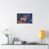 Magical Deer in Enchanted Forest (Edition IV) — 24×16 Canvas Wall Art — Living Room Wall Lifestyle View