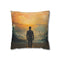 Man Walking Into Painting — Double-Sided Cushion Cover — Front Double-Sided Cushion View
