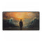 Man Walking Into Painting — XXL Gaming Desk Mat — Full Top-Down Artwork View