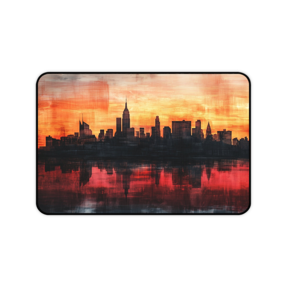 "Manhattan Sunset Skyline Desk Mat"