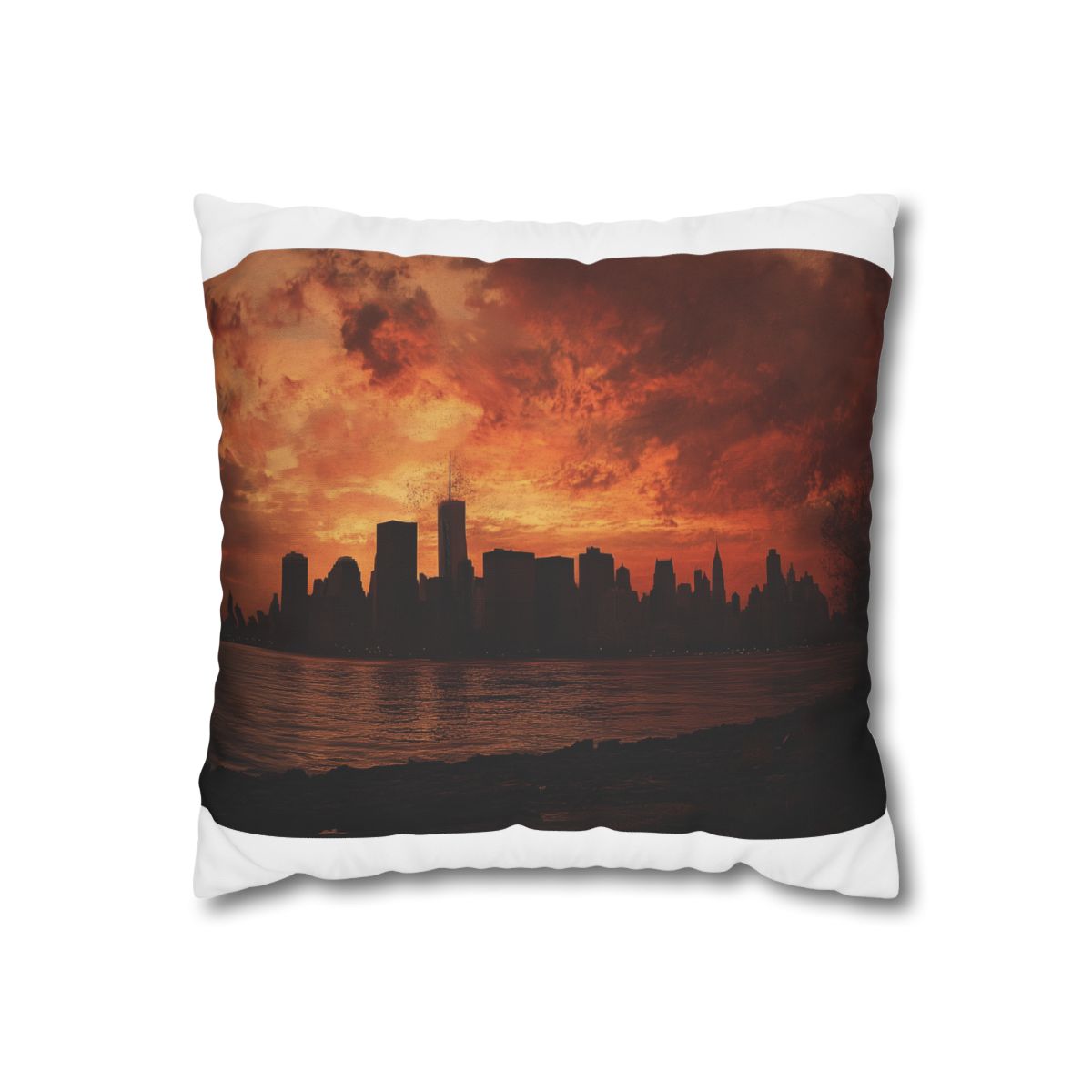 Manhattan Sunset Skyline Pillowcase