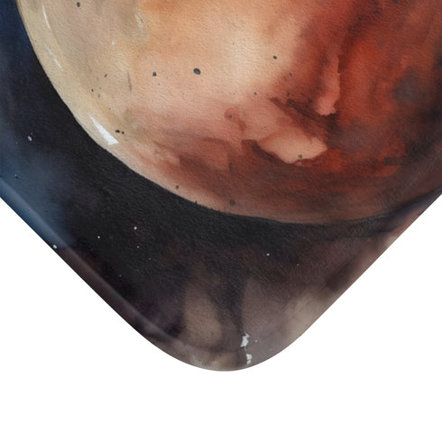 Mars Watercolor Luxury Memory Foam Bath Mat - Microfibre Texture Close-Up