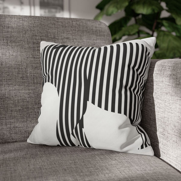 Marty Dog an Abstract Elephant Silhouette Created Entir — 40×40 Cushion Cover — Sofa & Armchair Living Room Lifestyle View