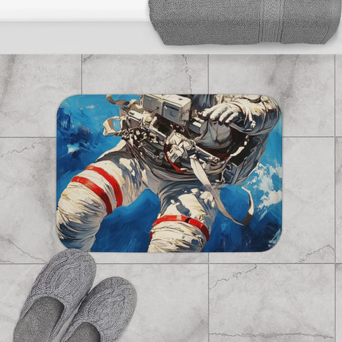 Master Oil Painting with Beautiful Compos Luxury Memory Foam Bath Mat - Bathroom Lifestyle View