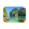 Maya Bay — Non-Slip Bath Mat — Top-Down Velvet Microfibre Artwork View