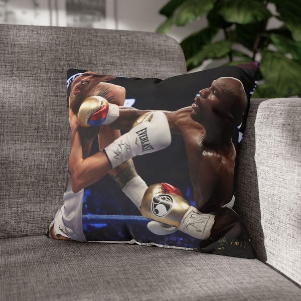 Mayweather Mcgregor — 40×40 Cushion Cover — Sofa & Armchair Living Room Lifestyle View
