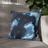 Mech Warrior under Lightning Storm — 40×40 Cushion Cover — Sofa & Living Room Lifestyle View