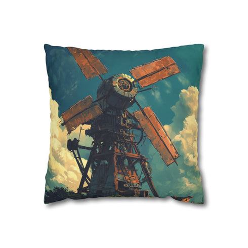 Mechanical Windmill Generating Gravity Double-Sided Square Cushion Cover