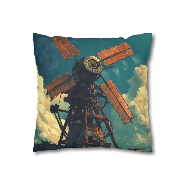 Mechanical Windmill Generating Gravity Double-Sided Square Cushion Cover