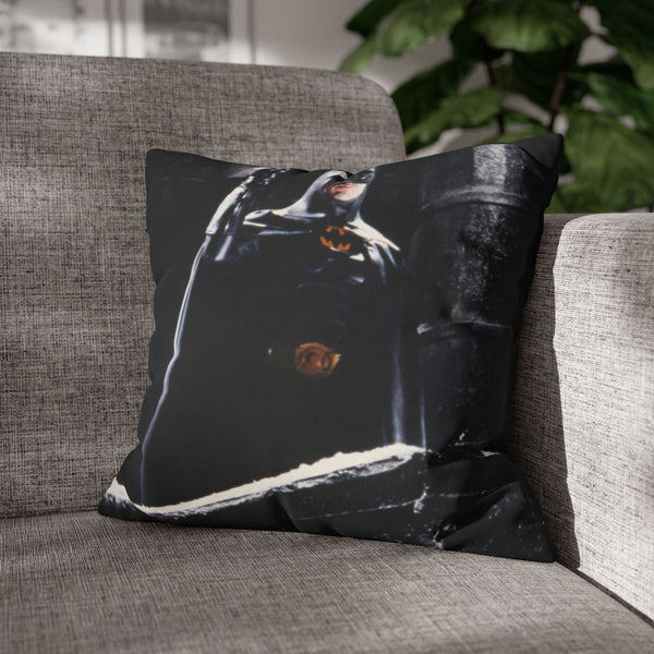 Michael Keaton Batman — 40×40 Cushion Cover — Sofa & Armchair Living Room Lifestyle View
