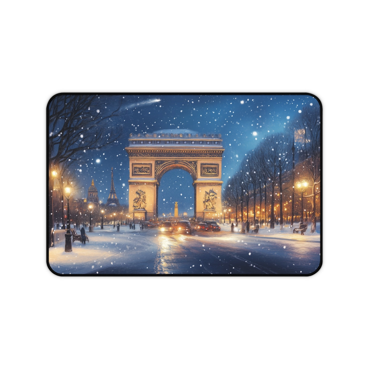 "Midnight in Paris Snow Scene"