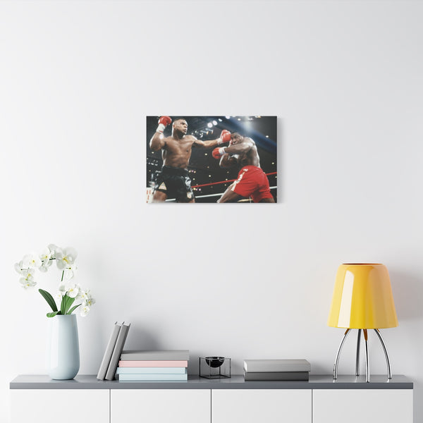Mike Tyson and Frank Bruno — Stretched Canvas Wall Art — Living Room Wall Lifestyle View