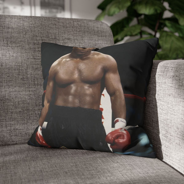 Mike Tyson Boxing — 40×40 Cushion Cover — Sofa & Armchair Living Room Lifestyle View