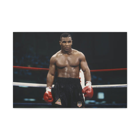 Mike Tyson Boxing — 24×16 Canvas Wall Art — Front Gallery-Wrapped Canvas View