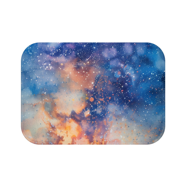 Milkyway Painting Nightsky — Memory Foam Bath Mat — Top-Down Memory Foam Bath Mat View
