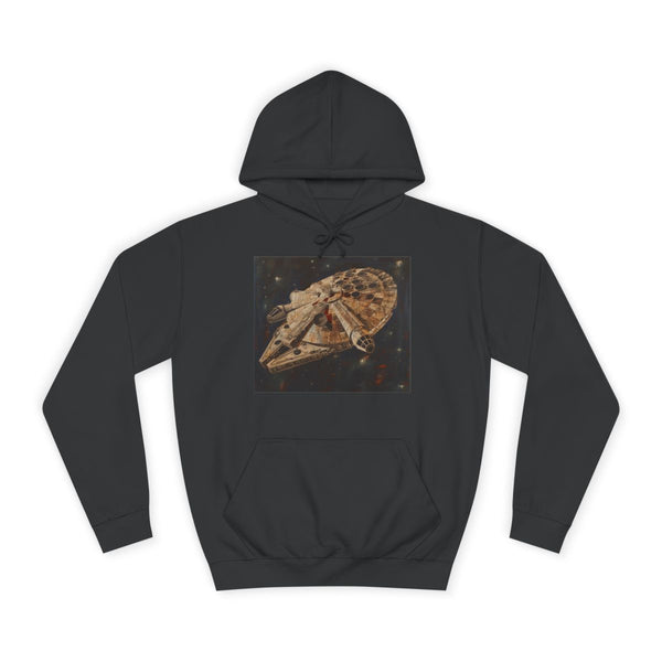 Millennium Falcon Hyperspace Star Wars — Heavyweight Graphic Hoodie — Front Heavyweight Fleece Hoodie View