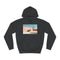 Minimal Desert Scene with Sharp Shadows Graphic Unisex College Hoodie - Jet Black Front