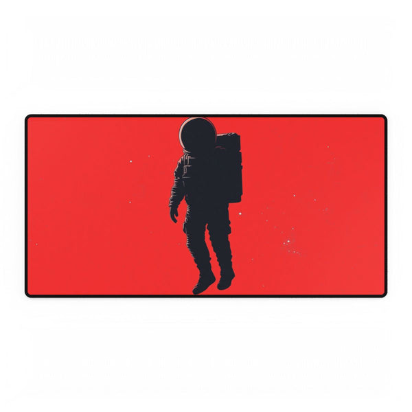 Minimalist Astronaut Silhouette on Red Background (Edition III) — XXL Gaming Desk Mat — Full Top-Down Artwork View