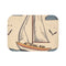 Minimalist One Line Design Symbolizing Vacation Luxury Memory Foam Bath Mat - Top View
