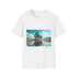 Mirror Planet Reflecting Earths Dreams Graphic Unisex Softstyle T-Shirt - Front View