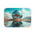 Mirror Planet Reflecting Earths Dreams — Memory Foam Bath Mat — Top-Down Memory Foam Bath Mat View
