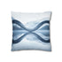 Mirrored River Bending into Infinity Loop — 40×40 Cushion Cover — Sofa & Living Room Lifestyle View