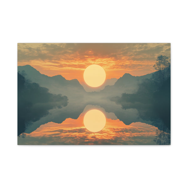 Mirrored Sky with Two Identical Suns (Edition II) — 24×16 Canvas Wall Art — Front Gallery-Wrapped Canvas View